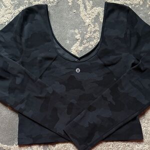 lululemon athletica Dark Camouflage Long Sleeve Top